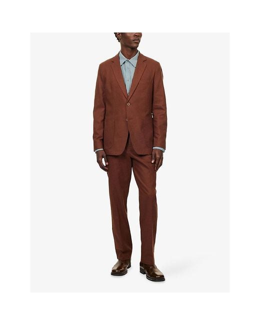 Percival Brown Tailored Linen Trousers for men