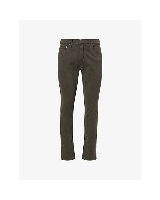 Citizens of Humanity Green London Slim-Fit Stretch-Cotton Blend Trousers for men