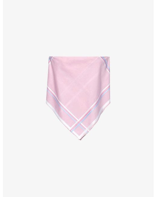 Prada Pink Bandana Graphic-print Cotton Top