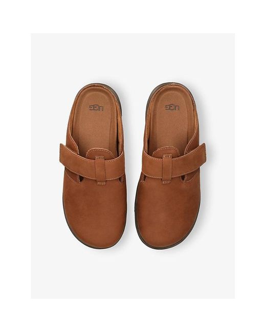 Ugg Brown Solano Leather Clogs for men