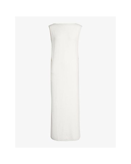 Jacquemus White Capa Stretch-woven Maxi Dress