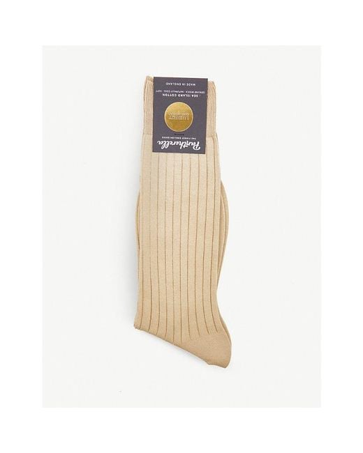 Pantherella White Sea Island Cotton Socks for men