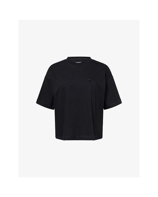 Carhartt Black Chester Logo-Print Cotton T-Shirt