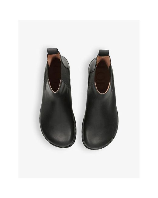 Loewe Black Campo Pull-on Waxed-leather Chelsea Boots for men