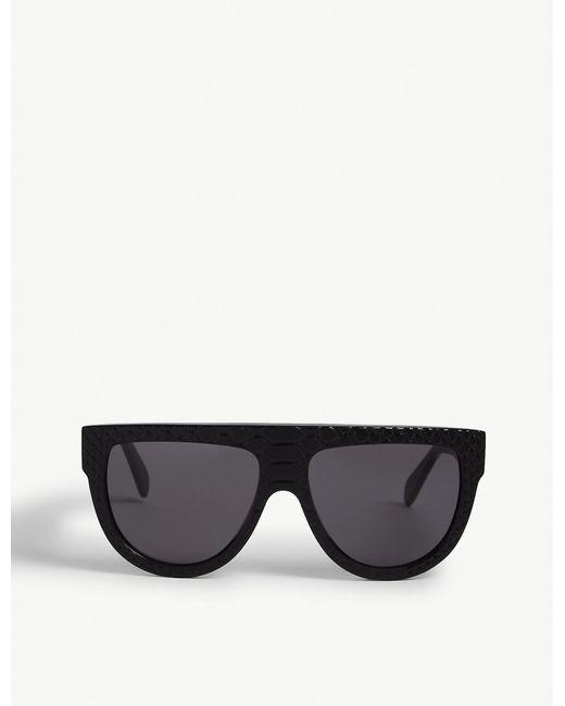 Céline Black Croc-embossed Sunglasses