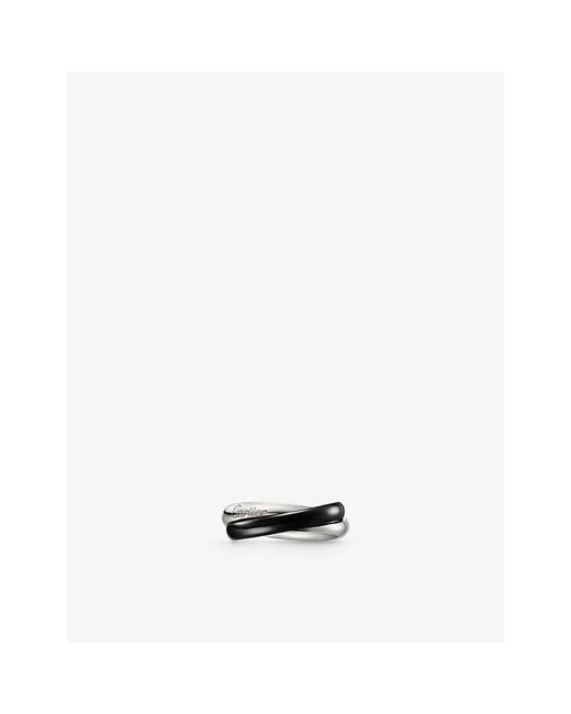 Cartier White Trinity Medium 18Ct- And Ceramic Ring