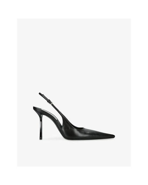 Victoria Beckham Black Stiletto Slingback 100 Leather Pumps