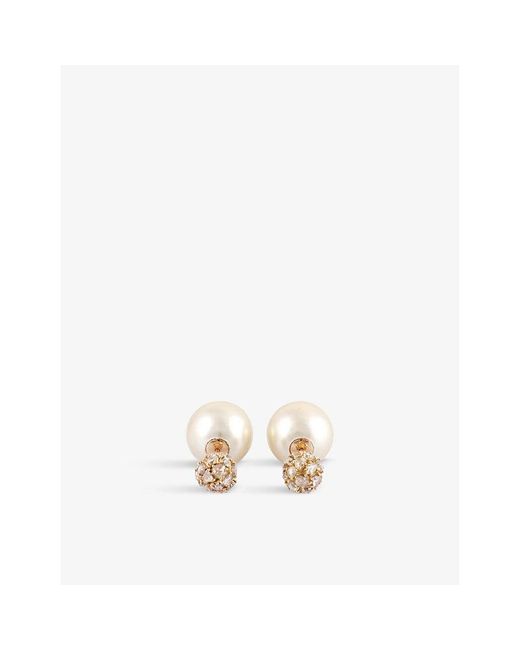 La Maison Du Couturier Metallic Ritika Ravi Ivar 18Ct- 2.47Ct Polki Diamond And Pearl Earrings