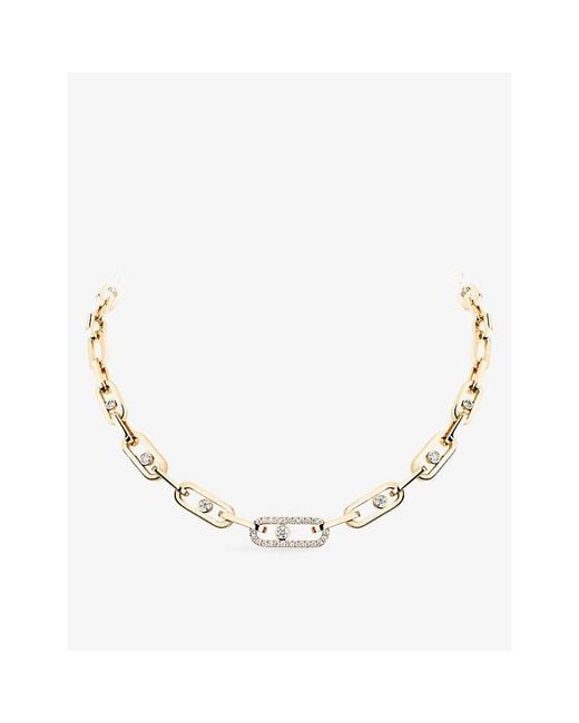 Messika Metallic Move Link 18Ct And 1.10Ct Diamond Necklace