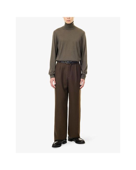 Dunhill Green Superfine-Cashmere Roll-Neck for men