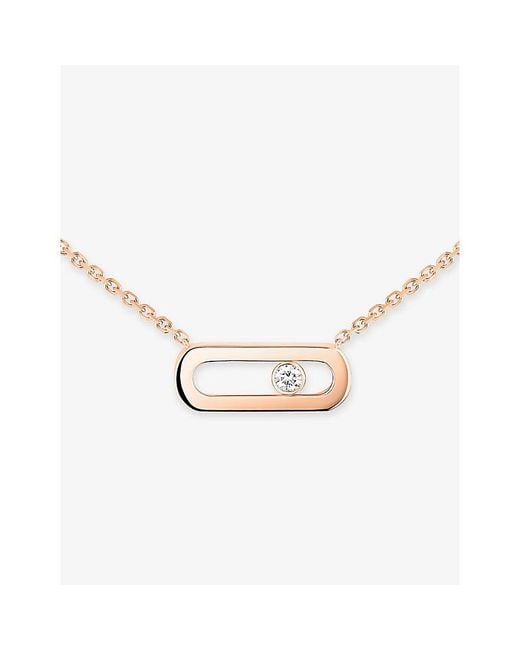 Messika White Move Uno 18Ct And 0.02Ct Diamond Necklace