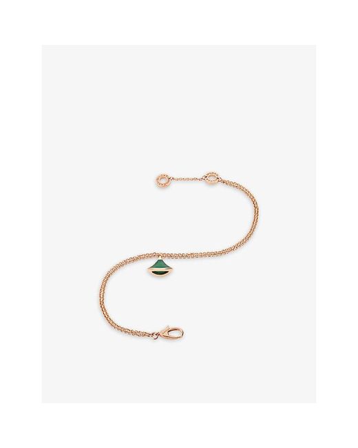 BVLGARI White Divas' Dream 18Ct Rose- And Malachite Bracelet