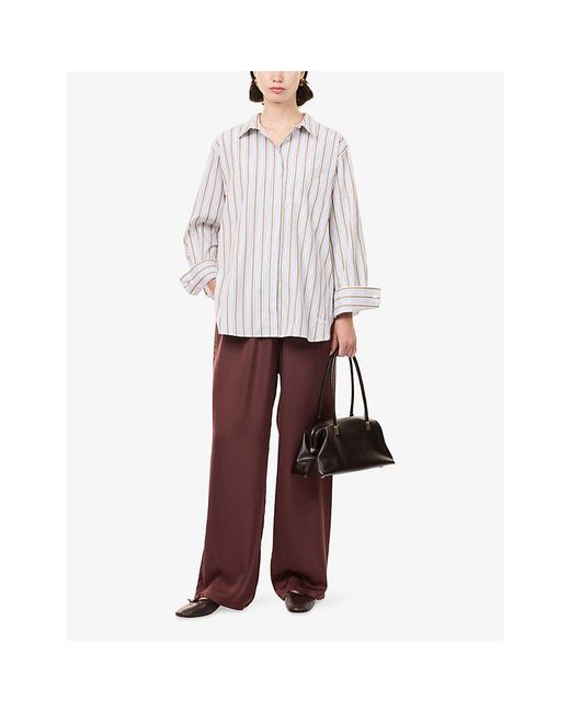 Stylein Red Meike Relaxed-Fit Crepe Trousers