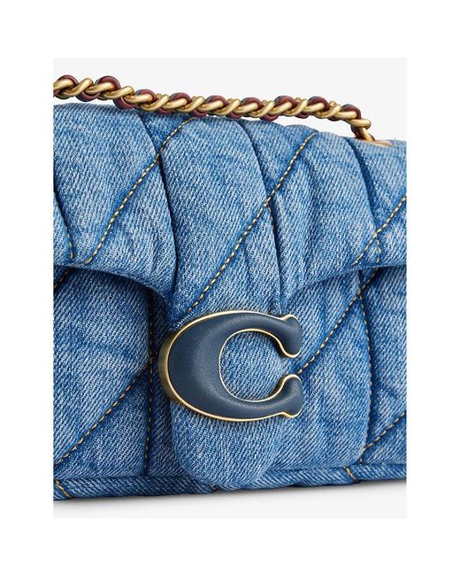 COACH Blue Tabby 20 Quilted Denim Cross-body Bag