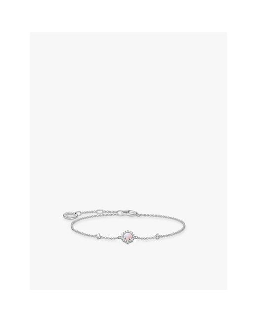 Thomas Sabo White Opa 925 Sterling- And Zirconia Chain Bracelet