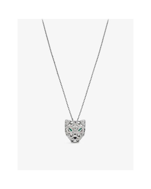 Cartier Metallic Panthère De 18Ct, Emerald, Onyx And 0.93Ct Diamond Necklace