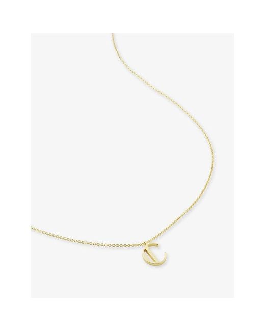 Monica Vinader Metallic Initial C 18Ct Vermeil Plated 925 Sterling Necklace