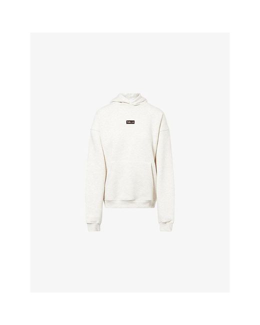 WE Are Tala White Outdoors Graphic Oversized Cotton-Jersey Hoody
