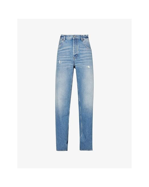 デニム・ジーパン Saint Laurent Straight Baggy Jeans Saint Laurent Women's' Extreme Baggy Straight-Leg Jeans in