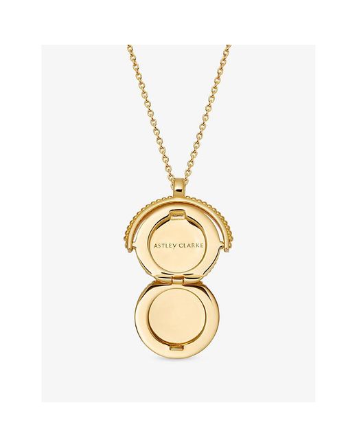 Astley Clarke Metallic Celestial Spinner 18Ct Vermeil Locket Necklace