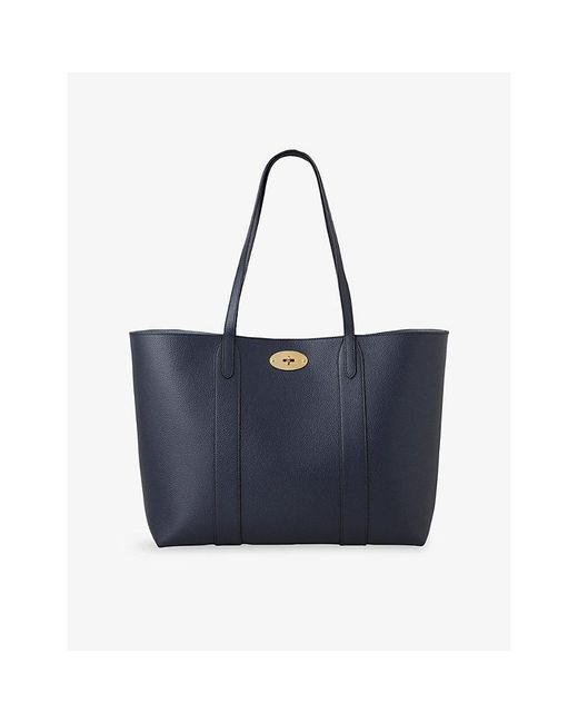 Mulberry Blue Bayswater Leather Tote Bag