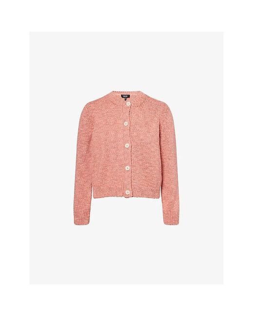ME+EM Pink Mouliné Bracelet Sleeve Cotton Cardigan
