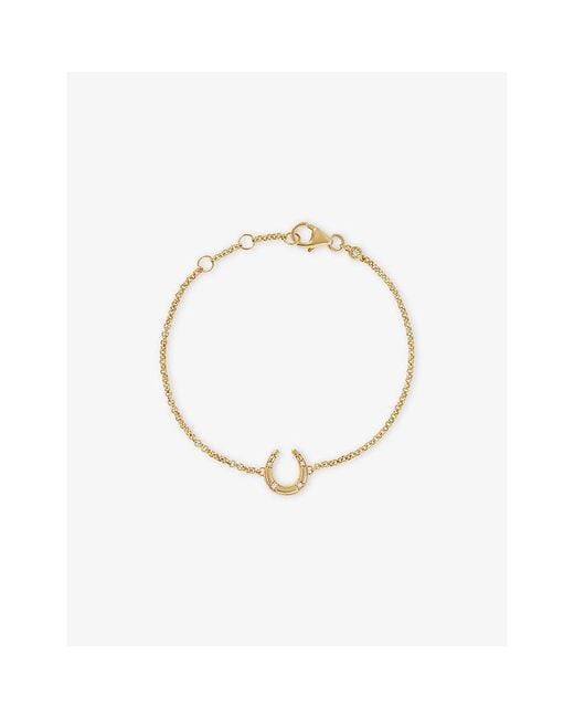 Astley Clarke Metallic Biography Horseshoe 18Ct And Sapphire Bracelet
