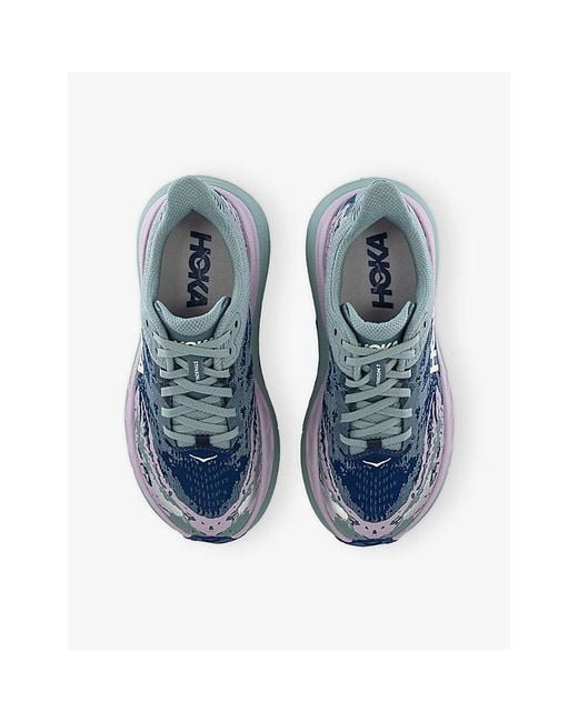 Deckers Hoka Blue Stinson 7 Woven Trainers