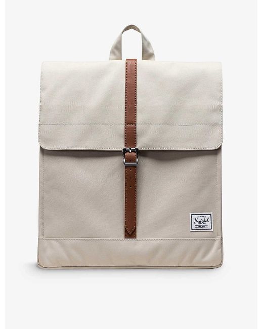 Herschel Supply Co. City Midvolume Woven Backpack in White Lyst