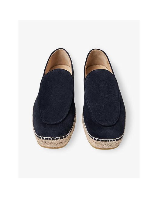 Jimmy Choo Blue Shenton Velvet Espadrilles for men
