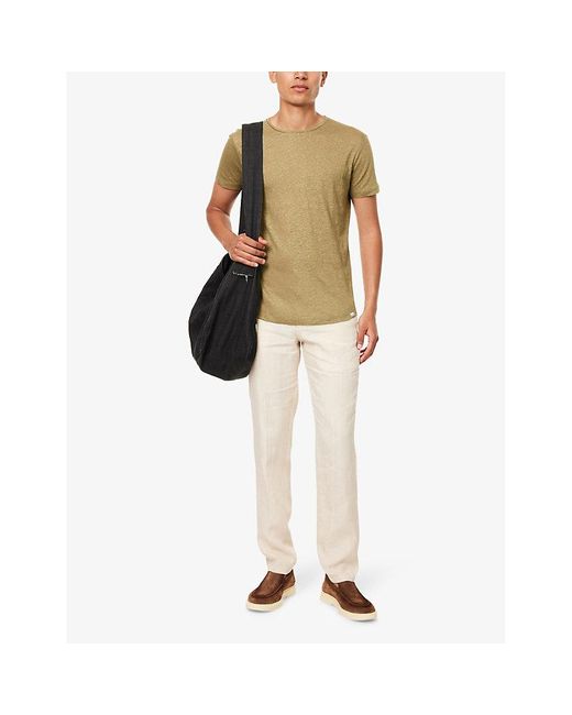 Orlebar Brown Natural Griffon Slim-Fit Straight-Leg Linen Shorts for men