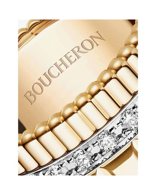 Boucheron Metallic Quatre Radiant Edition 18Ct- And 0.49Ct Pavé-Set Diamond Ring for men