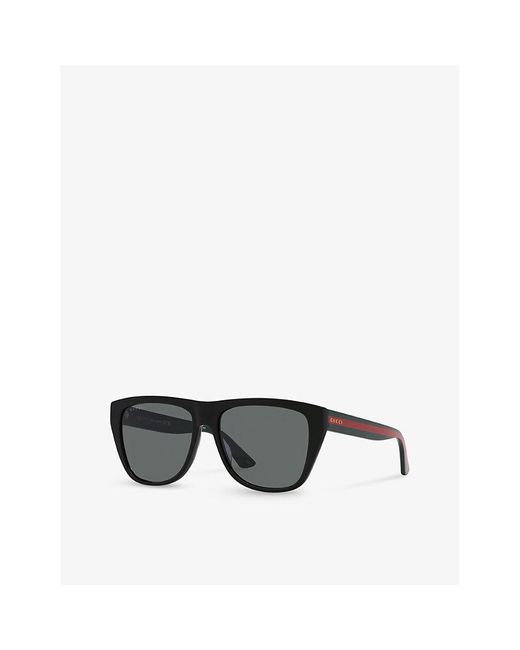 Gucci Black gg0926s Rectangular-frame Acetate Sunglasses