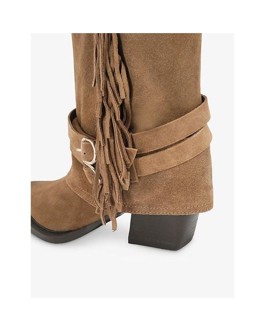 Steve Madden Brown Hadly Suede Western Boots