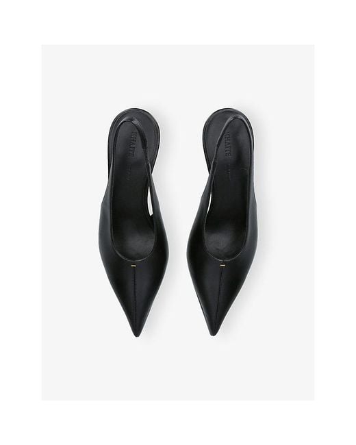Khaite Black Bella 55 Leather Pumps