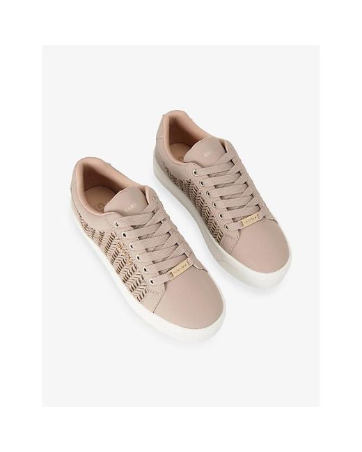 Carvela Kurt Geiger White Sardinia Faux-Leather Trainers