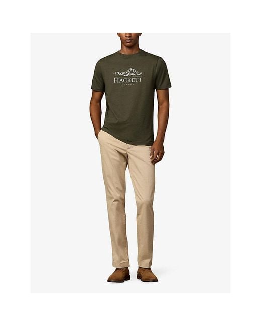 Hackett Green Heritage Peaks Cotton-Jersey T-Shirt for men