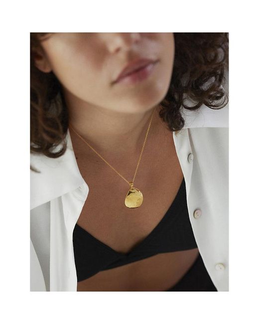 Monica Vinader Metallic Deia 18Ct Vermeil Sterling Locket