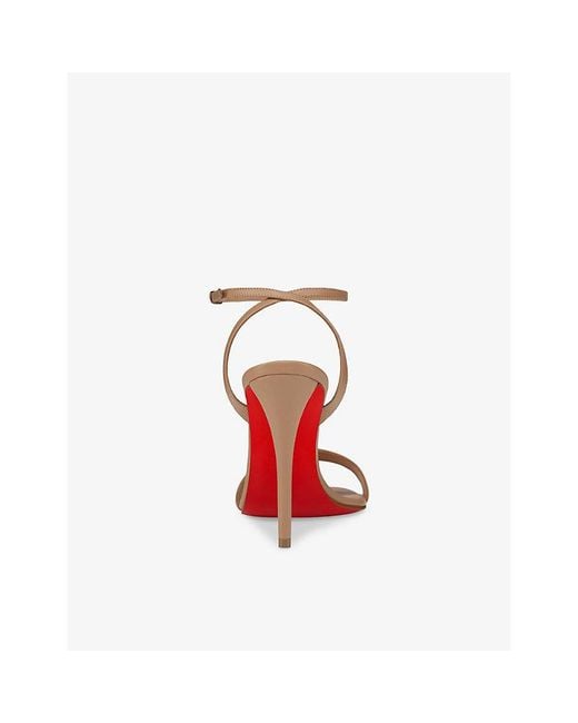 Christian Louboutin White Miss Z 100 Leather Sandals