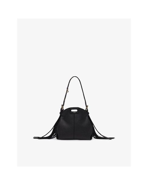 Maje Black Miss M Micro Leather Bag