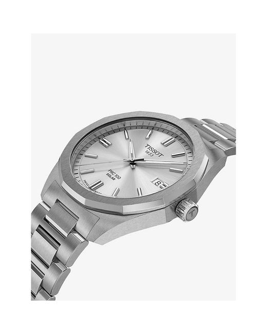 Tissot Gray T151.422.11.031.00 Prc 100 Solar Quartz 39Mm Stainless Steel Watch