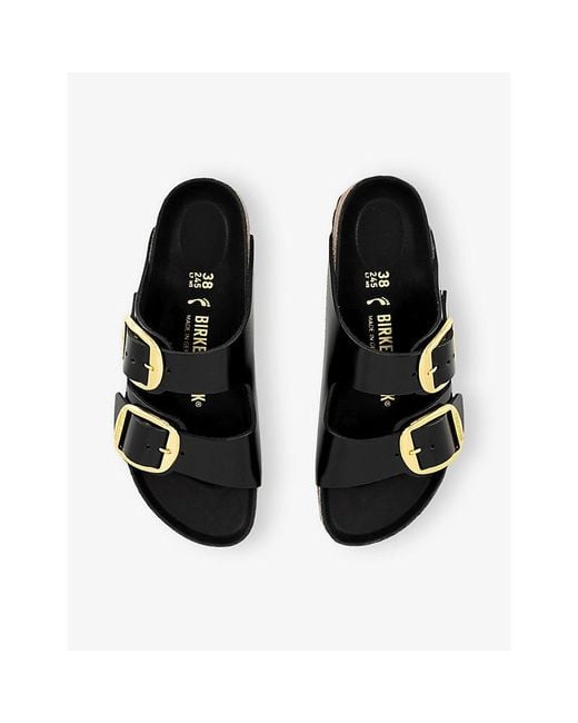 Birkenstock Black Arizona Big Buckle Leather Sandals