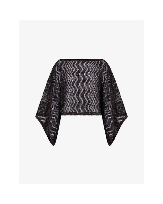 Missoni Black Sequinned Lamé Knitted Top