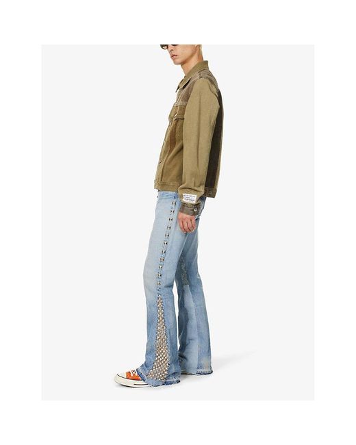 GALLERY DEPT. Blue La Flare Stud-embellished Flared-leg Regular-fit Jeans for men