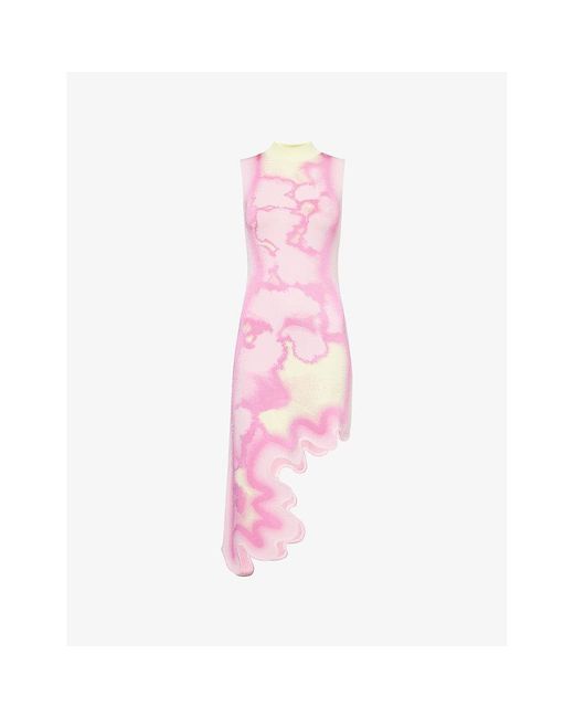 Ph5 Pink Brooklyn Sleeveless Stretch-Woven Midi Dress