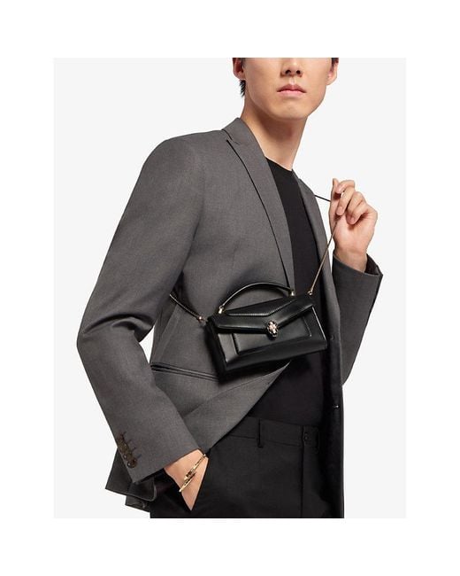 BVLGARI Black Serpenti Forever Leather Cross-Body Bag