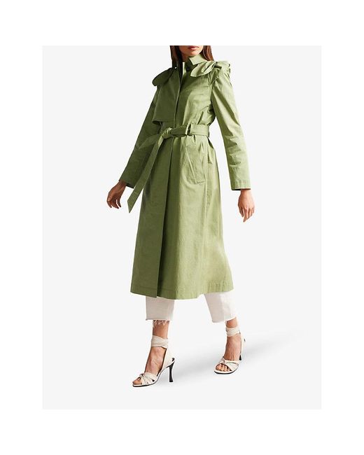 Ted baker mid green coat new arrivals