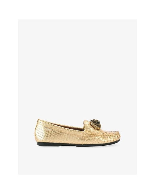 Kurt Geiger Natural Chelsea Leather Moccasins
