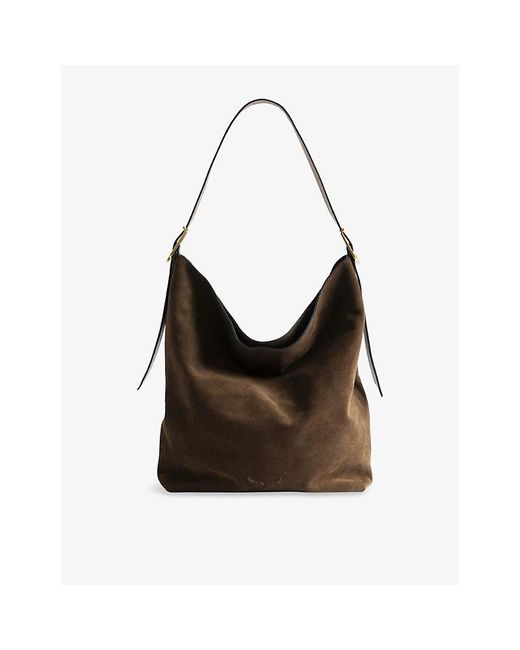 Zadig & Voltaire Black Jane Hobo Xl Suede Shoulder Bag