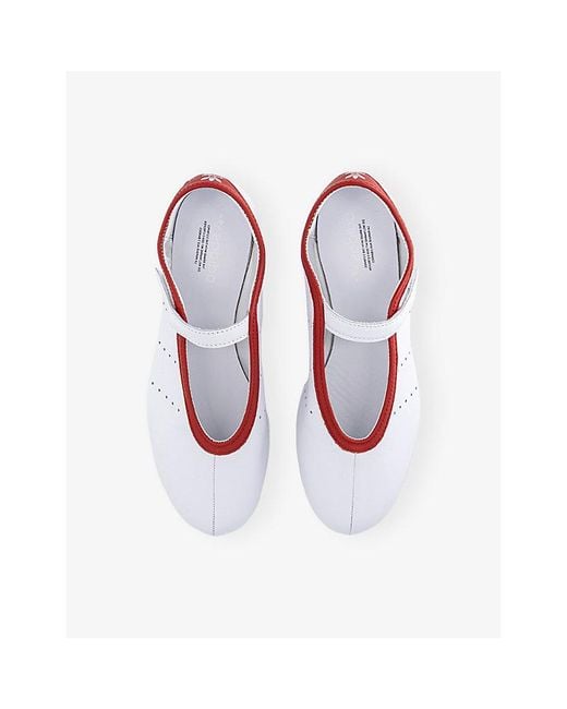 Adidas White Stan Smith Leather Ballet Flats